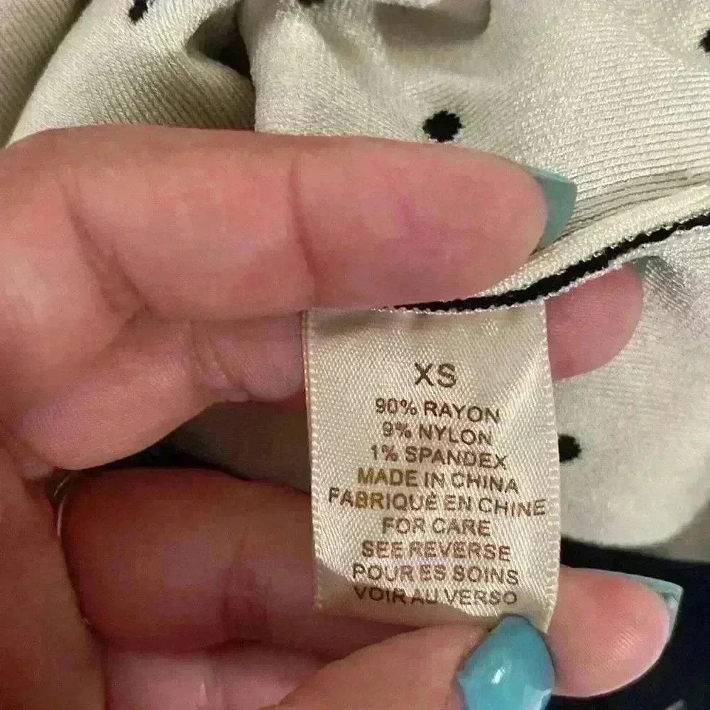 Torn by Ronny Kobo Edna Knit Polka Dot Crop Top Size Small​ - Picture 5 of 5